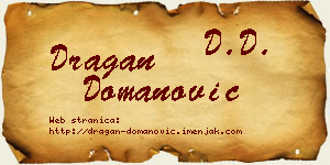 Dragan Domanović vizit kartica